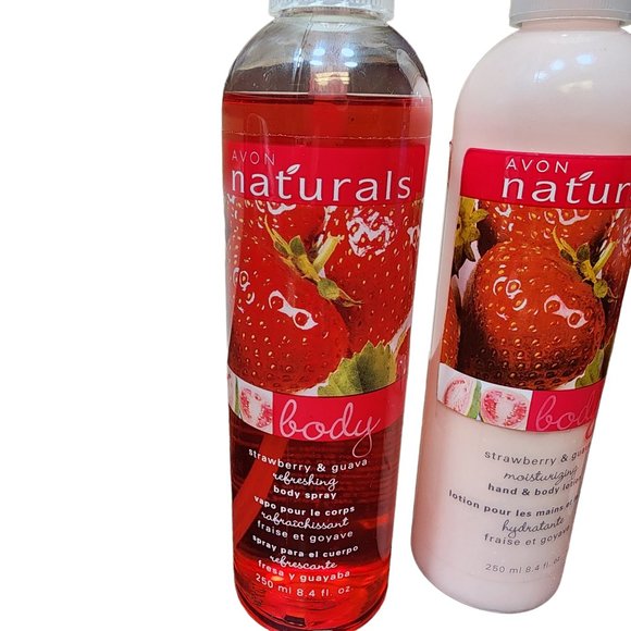 Avon Naturals - Strawberry & Guava - Shower Gel, Lotion & Body Spray - New - Picture 4 of 5
